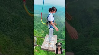 Kakak Berani Tinggi ⁉️ #bungeejumping #travel #adventure #views #funny #shorts