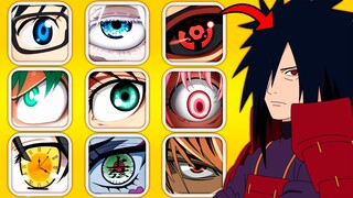 ADIVINA LOS OJOS DE ANIME NARUTO SHIPPUDEN SHINGEKI NO KYOJIN KIMETSU NO YAIBA ANIME EYE QUIZ OTAKU