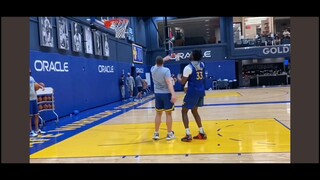 James Wiseman & Stephen Curry In the Gym | Warriors Practice