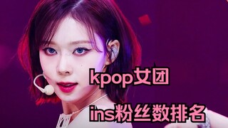 ！Kpop女团ins粉丝数排名！