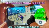 Realme narzo 20 pro free fire 4th anniversary special 4 finger handcam video m1887 onetap headshot