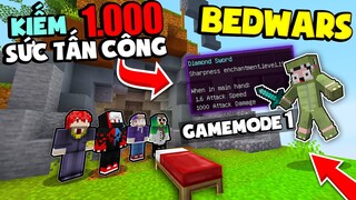 KHANGG GIẢ HACKER BEDWARS TROLL NOOB TEAM BẰNG KIẾM 1000 SỨC TẤN CÔNG VÀ LỬA *KHANGG HACK GAMEMODE 1