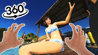 🌊 🥵 NOVIA VIRTUAL y TU en Unas VACACIONES ROMÁNTICAS en Realidad Virtual🦈360° ANIME VR