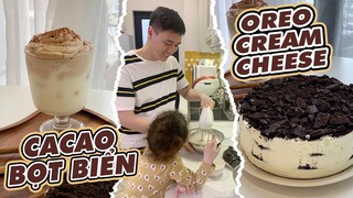 Milo Bọt Biển và bánh Oreo Creamcheese không cần nướng, Dalgona Cacao, Twosome ice box cake Vlog 197