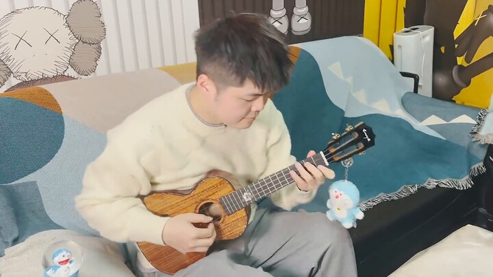 [Ukulele] Fingerstyle solo "Doraemon" - etude pendakian tangan kiri yang bahkan pemula pun bisa berl