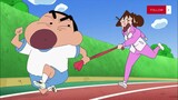 Shin Cậu Bé Bút Chì Lồng Tiếng | Tập Kinh Dị: Marathon Của Mẹ Và Con Cái | #CartoonDiZ