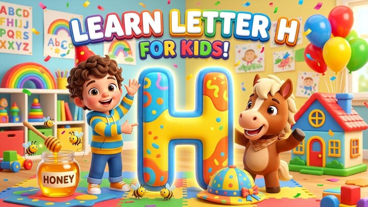 H Is for Horse 🐴 | Letter H Song for Kids | ABC Alphabet Song | Learn H