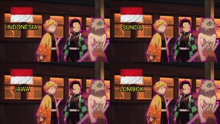 Parody 4 Bahasa || Definisi Kereta Api Bagi Inosuke dan Tanjiro 😂