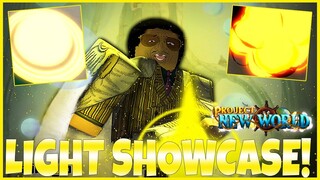 ✨LIGHT FRUIT SHOWCASE✨ PIKA PIKA NO MI IN PROJECT NEW WORLD (ROBLOX)