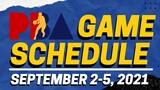 PBA GAME SCHEDULE SEPTEMBER 2 TO SEPTEMBER 5, 2021 | 2021 PBA PHILIPPINE CUP