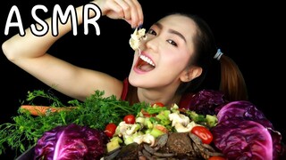 ASMR Eating เสียงกินส้มตำปลาหมึก ASMR Squid Papaya Salad