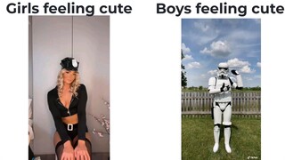 GIRLS FEELING CUTE VS BOYS FEELING CUTE_