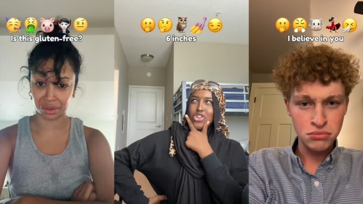 Tantangan meniru ekspresi emoji untuk membaca dialog