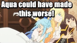 Why Aqua almost crashed Iris' Dinner by summoning a Wild Beast! | Konosuba explained
