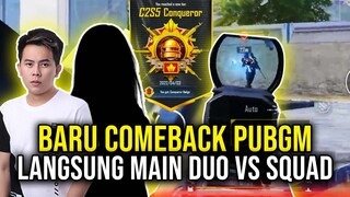 DUO VS SQUAD SAMA CEWEK CONQUEROR ?! BARU COMEBACK PUBGM LANGSUNG MAIN DI RANK GAIB !! - PUBG MOBILE