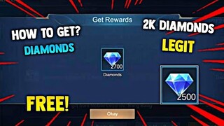 2K DIAMONDS CLAIM NOW AND FREE! (CLAIM NOW) LEGIT! 2021 NEW EVENT | MOBILE LEGENDS