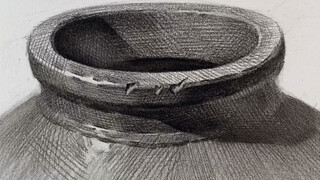 【رسم ساكن بالرصاص】 كيف ترسم الوجه اللامع لفتحة الإناء؟