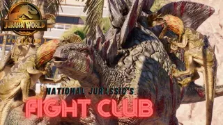 8 DILOPHOSAURUS vs Maxed Out STEGOSAURUS 🦖 FIGHT CLUB - Jurassic World Evolution 2 [4K60FPS]
