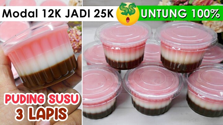 IDE JUALAN PUDING LARIS 2022 - Puding Susu Lapis Kekinian