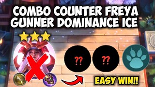 COMBO EASY WIN LAWAN FREYA GUNNER DOMINANCE ICE MAGIC CHESS COMBO TERKUAT??
