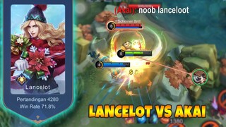 HARDGAME LANCELOT VS AKAI SAWI, AKAI META AGAIN ?? | LANCELOT GAMEPLAY | MLBB