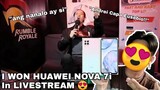 I WON A HUAWEI NOVA 7i in a Mobile legends livestream event 😍♥️