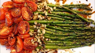 3 ways Roasted asparagus vegan,vegetarian