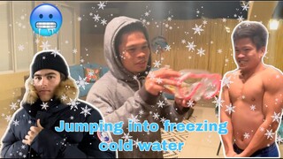 LOSER HAS TO JUMP INTO FREEZING COLD POOL IN THE MIDNIGHT