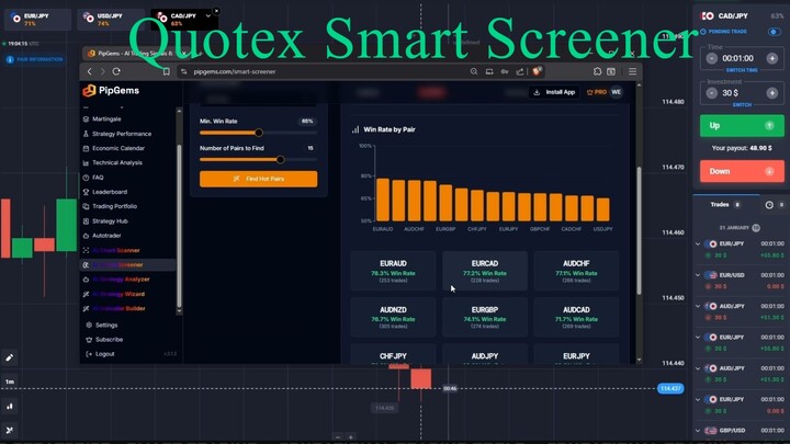 Quotex Smart Screener App - AI Scanner