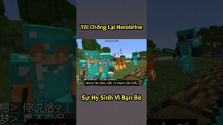 Anh Đen Xì Xì Chống Lại Gã Quái Vật Herobrine 💪 #shorts