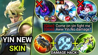 YIN VS FAST HAND LING AND TANKY GLOO IN SIDELANE | BEST BUILD & EMBLEM FOR YIN | MOBILE LEGENDS