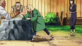 Tsunade and Raikage arm wrestling