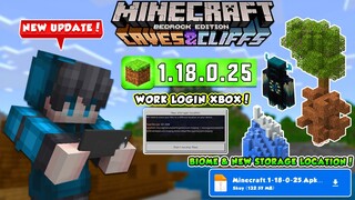 UPDATE! MCPE VERSI 1.18.0.25 BETA | BISA LOGIN XBOX + BIOME & NEW STORAGE LOCATION!