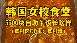 What does a 5,500 won buffet lunch at a Korean girls' school cafeteria look like? (I've mastered the