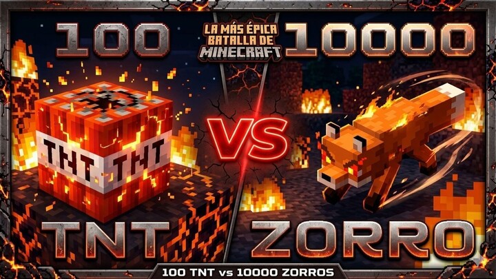 minecraft 100 TNT VS 10000 ZORRO