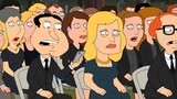 Kematian Brian di Family Guy, perjalanan waktu Dumpling menyebabkan efek kupu-kupu yang menyebabkan 