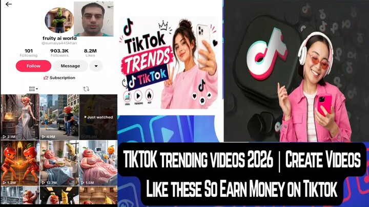 TIKTOK trending videos 2026 | Create Videos Like these So Earn Money on Tiktok