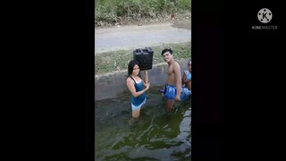 Swimming @Irrigation of Bayongan Dam San Miguel, Bohol.