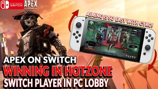 HOTZONE DROP! SWITCH PLAYER IN PC LOBBY! APEX LEGENDS NINTENDO SWITCH GAMEPLAY