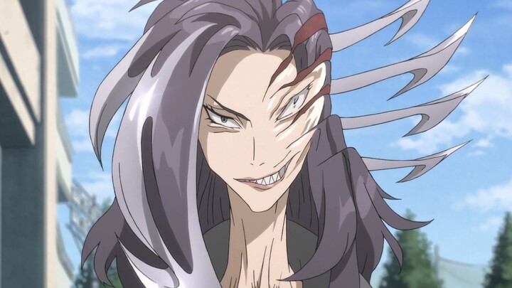 The woman is a Parasyte -the maxim-, but she claims that she does not feed on humans, and even disgu