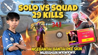 MASIH MAU BILANG KALAU MUSUHNYA BOT SEMUA? SOLO VS SQUAD AUTO NGEKILL SAMPAI 29 GA TUH! SENGGOL DONG