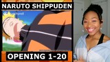 Non Naruto Fan Reacts to All Naruto Shippuden Openings (1-20) | BLIND REACTION | Anime Op Reaction