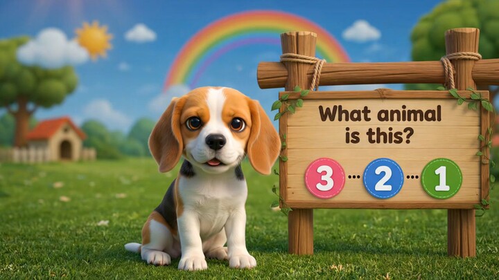 🐶 Can You Guess the Animal?Look carefully! 👀What animal is this?A️⃣ DogB️⃣ CatC️⃣ RabbitD️⃣ Bear⏳