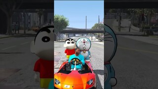 Doraemon new😱mini car🚗in GTA 5 #doraemon #shorts #short #funnyvideos #shinchan