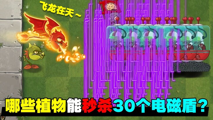 Tanaman apa saja yang bisa mengalahkan 30 Zombi Perisai Elektromagnetik?