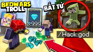KHANGG HACK BEDWARS BẤT TỬ GOD VÀ DIAMOND EMERALD SẤM SÉT BLOCKMAN GO TROLL NOOB TEAM *TRAP TROLL
