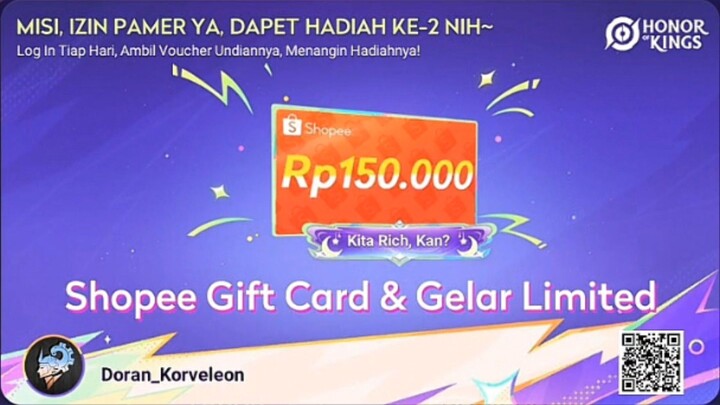 TERIMAKASIH HONOR OF KINGS #hok #HonorOfKings #korveleon   #eventhonorofkings #hokcamp