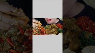 ASMR Nasi padang komplit, #mukbang #eatingsounds