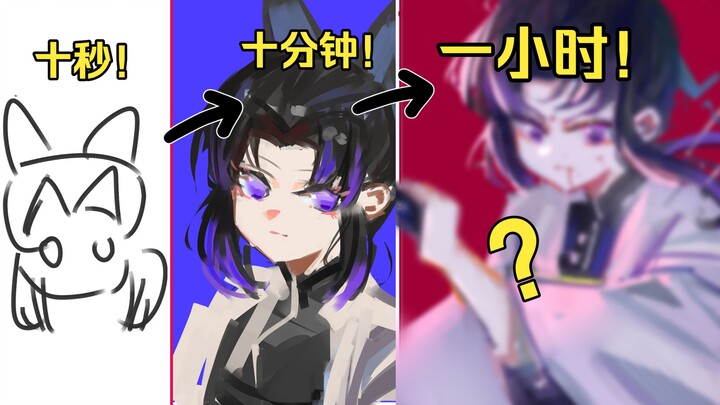 ท้าทาย! วาดภาพซึรุมิ ชิโนบุ ภายในเวลาจำกัด 10 วินาที/10 นาที/1 ชั่วโมง? 🤓☝ พอวาดเสร็จแล้วกลับกลายเป็