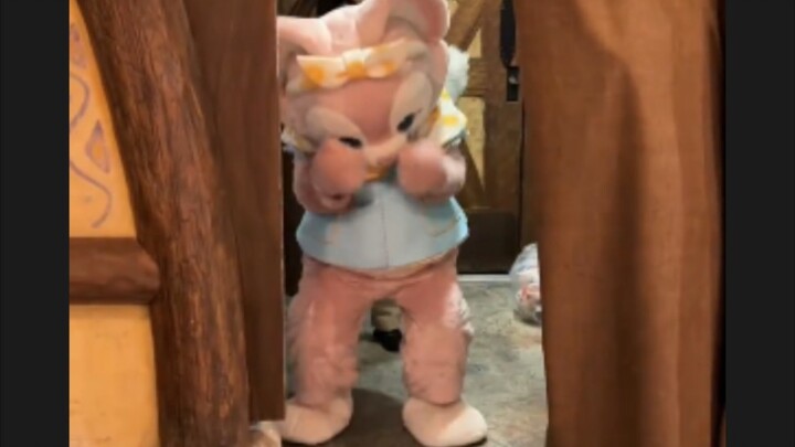 Baby pulls back the curtain and bursts into tears when no one’s there to pick her up; little fox lov